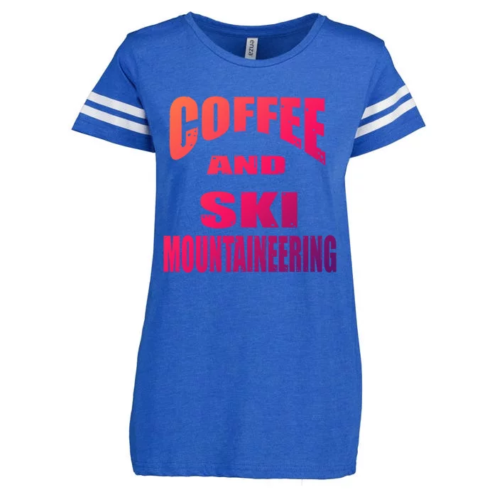 Coffee And Ski Mountaineering / Ski Mountaineers Design Gift Enza Ladies Jersey Football T-Shirt