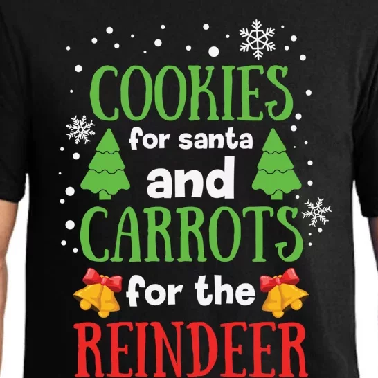 Cookies Are Santa And Carrots For The Reindeer Gift Pajama Set