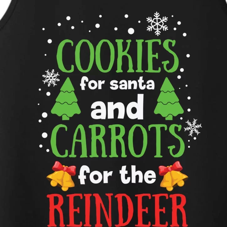 Cookies Are Santa And Carrots For The Reindeer Gift Performance Tank