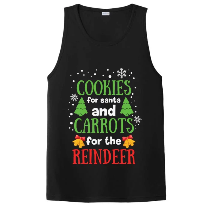 Cookies Are Santa And Carrots For The Reindeer Gift Performance Tank