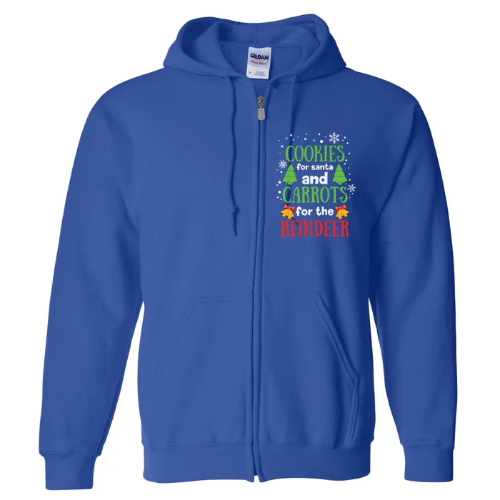 Cookies Are Santa And Carrots For The Reindeer Gift Full Zip Hoodie