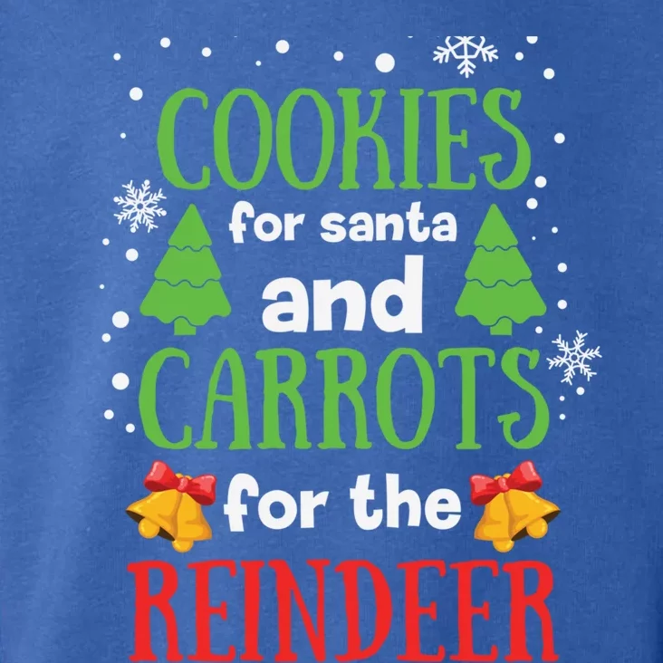 Cookies Are Santa And Carrots For The Reindeer Gift Toddler Hoodie