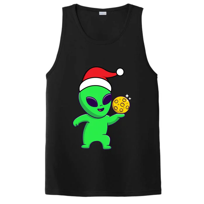 Cute Alien Santa Claus Performance Tank