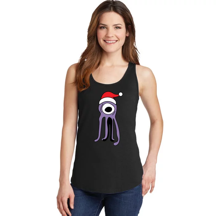 Cute Alien Santa Claus Ladies Essential Tank