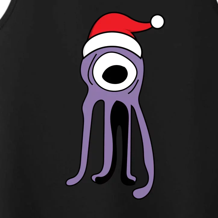 Cute Alien Santa Claus Performance Tank