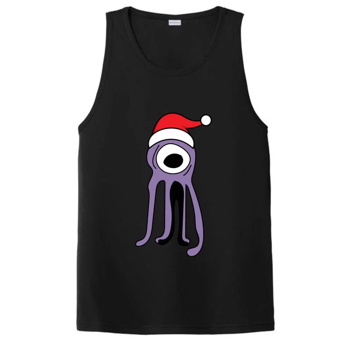 Cute Alien Santa Claus Performance Tank