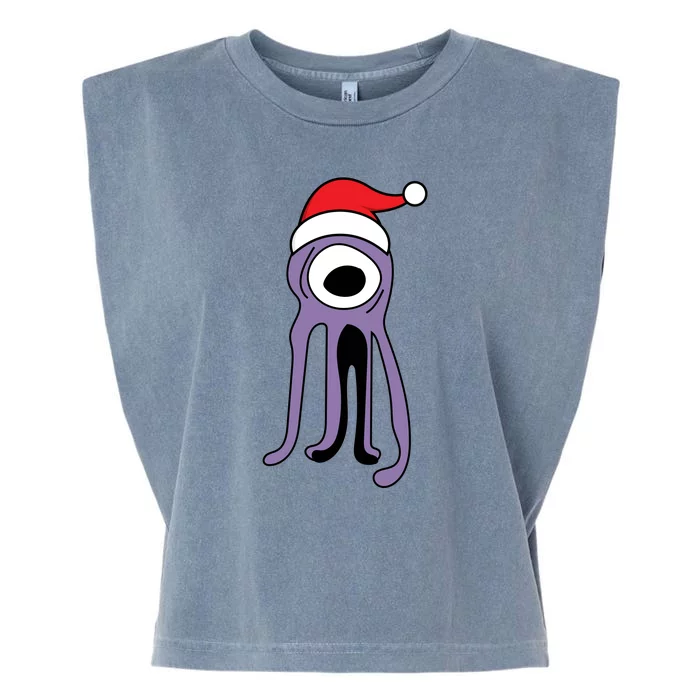 Cute Alien Santa Claus Garment-Dyed Women's Muscle Tee