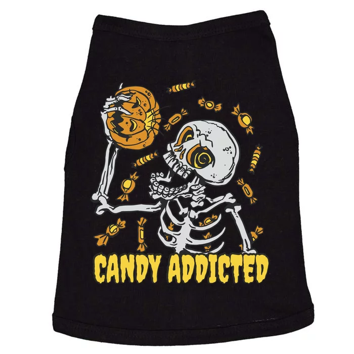 Candy Addicted Skeleton Halloween Doggie Tank