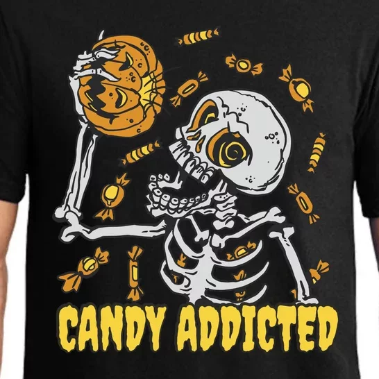 Candy Addicted Skeleton Halloween Pajama Set