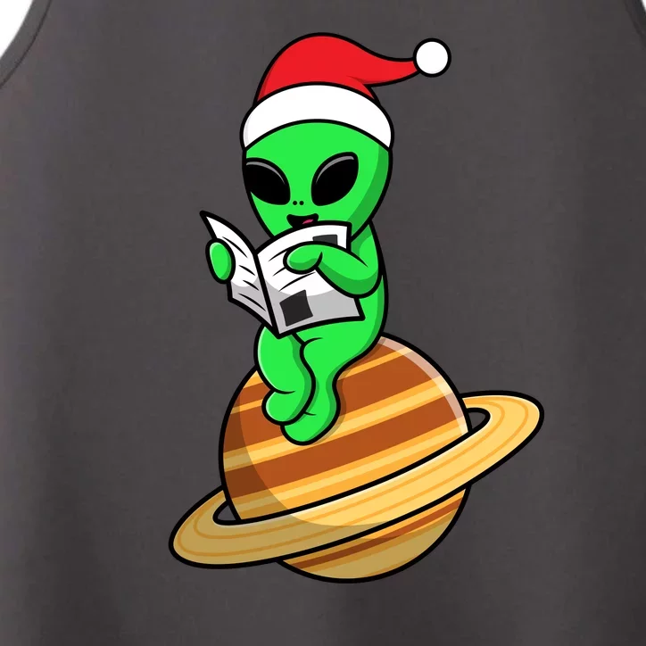 Cute Alien Santa Claus Performance Tank