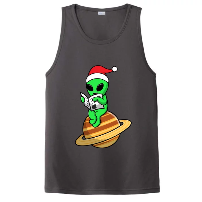 Cute Alien Santa Claus Performance Tank