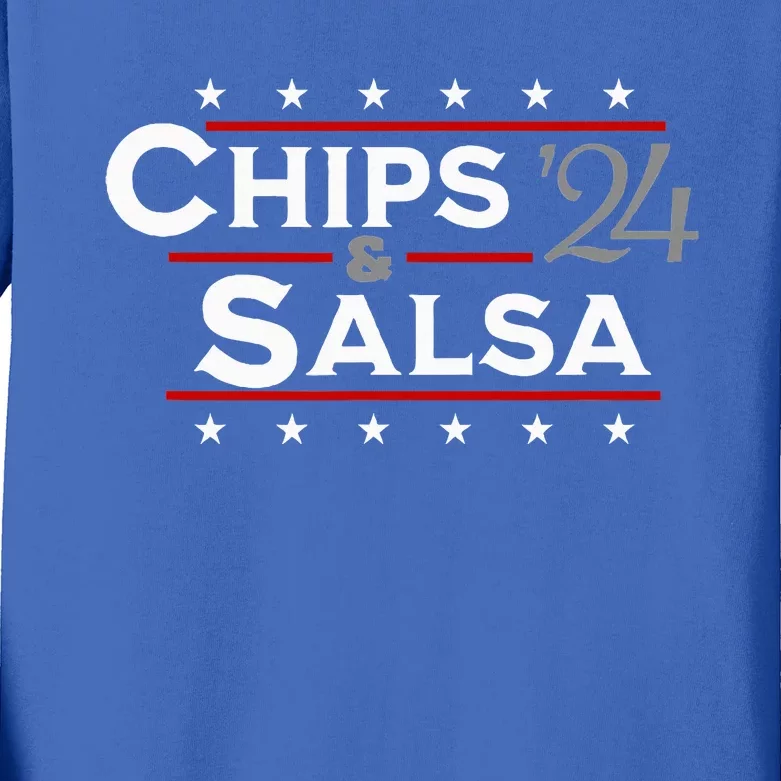 Chips And Salsa Vote Political Election Kids Long Sleeve Shirt