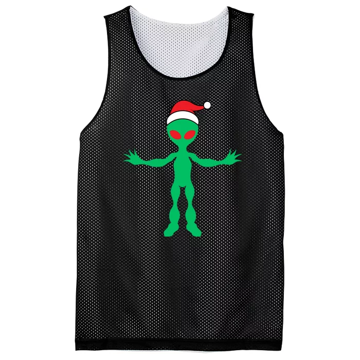 Cute Alien Santa Claus Mesh Reversible Basketball Jersey Tank