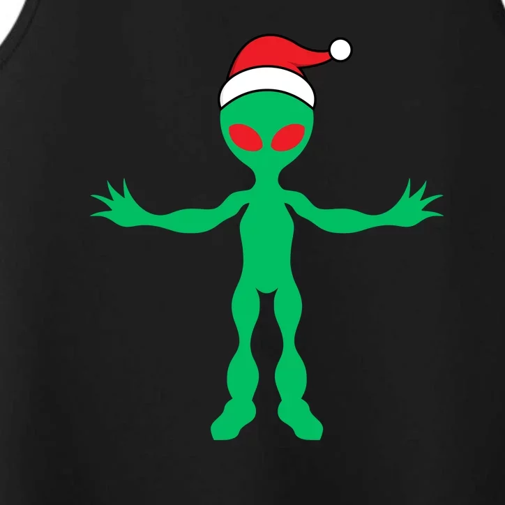 Cute Alien Santa Claus Performance Tank