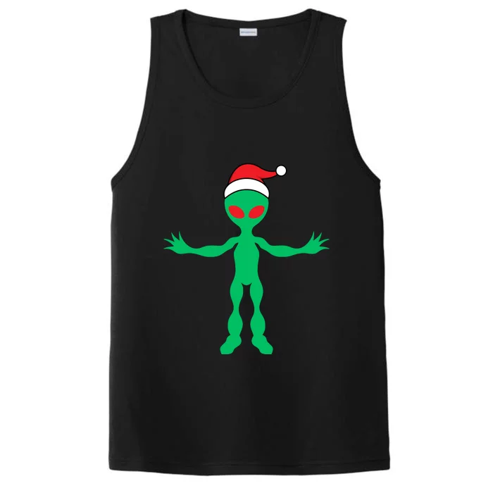 Cute Alien Santa Claus Performance Tank