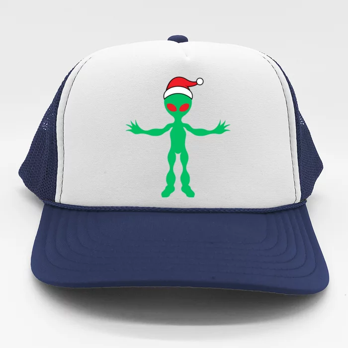 Cute Alien Santa Claus Trucker Hat