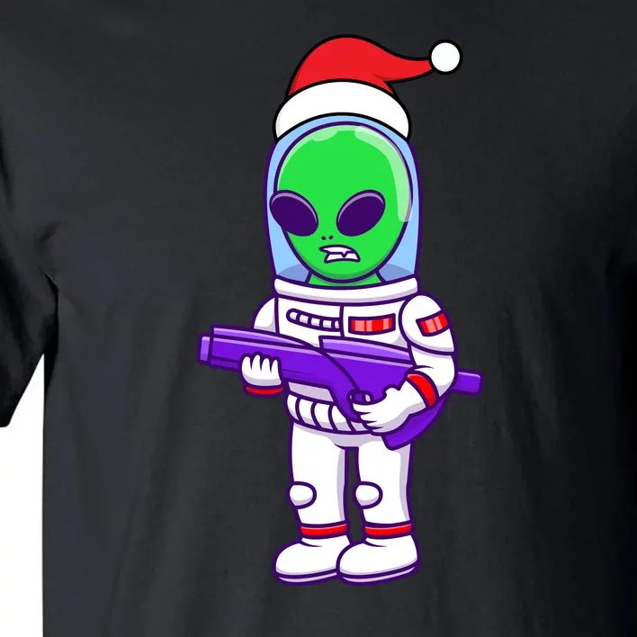 Cute Alien Santa Claus Surfing Tall T-Shirt