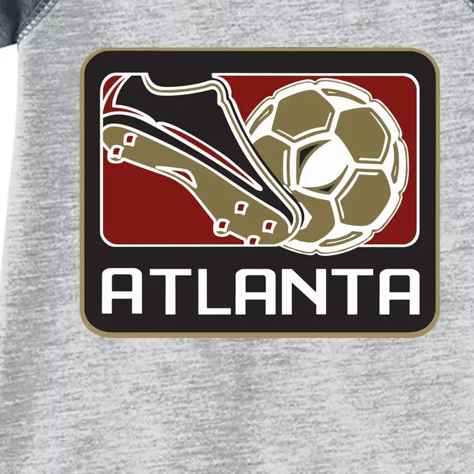 Cool Atlanta Soccer Ball Cleats Infant Baby Jersey Bodysuit