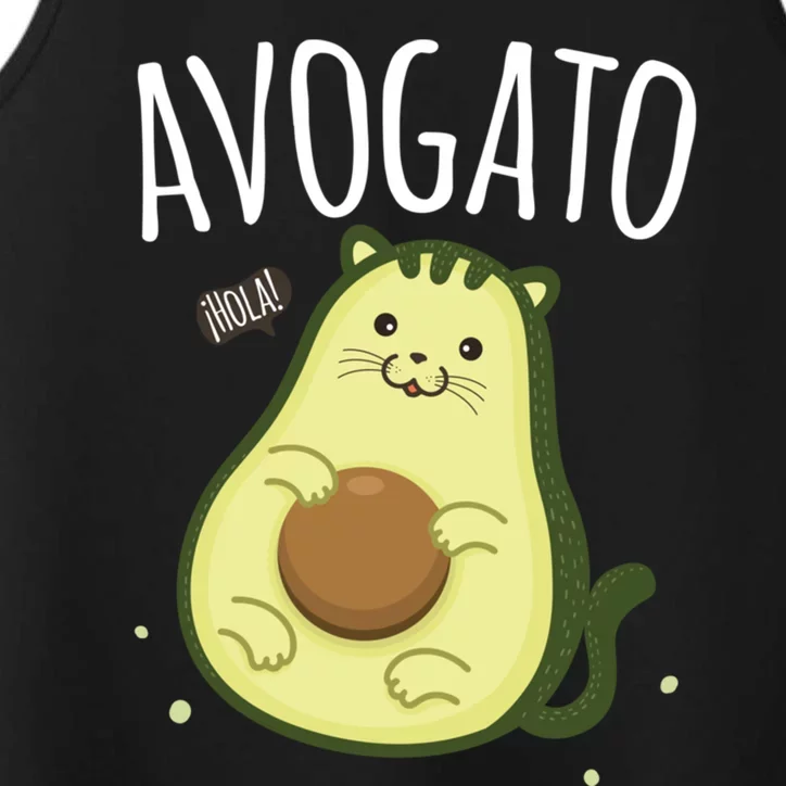 Cute Avogato Says ¡Hola! Cool Gift Performance Tank