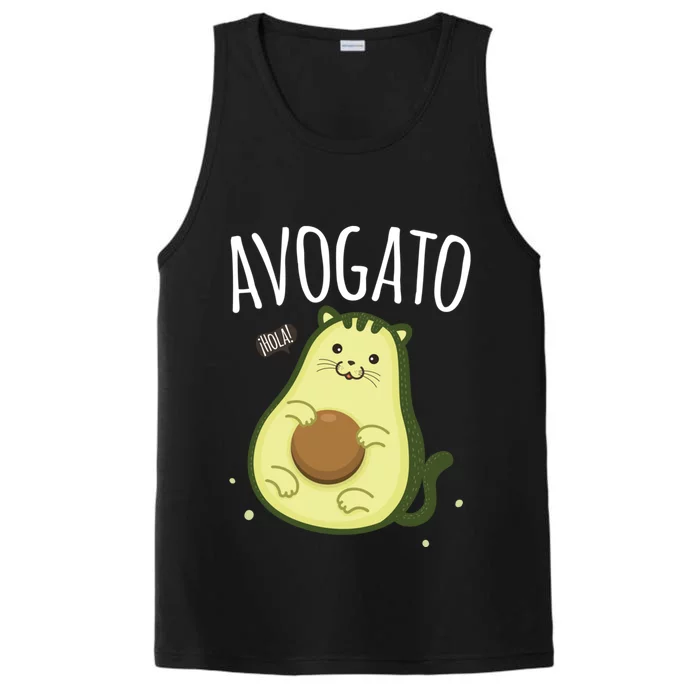 Cute Avogato Says ¡Hola! Cool Gift Performance Tank