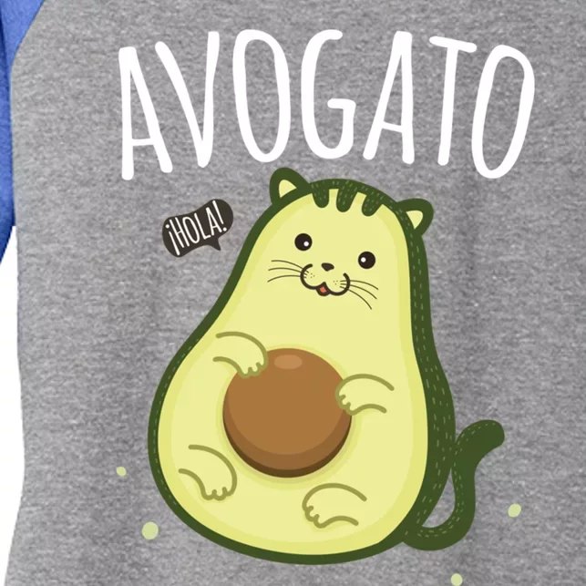 Cute Avogato Says ¡Hola! Cool Gift Women's Tri-Blend 3/4-Sleeve Raglan Shirt