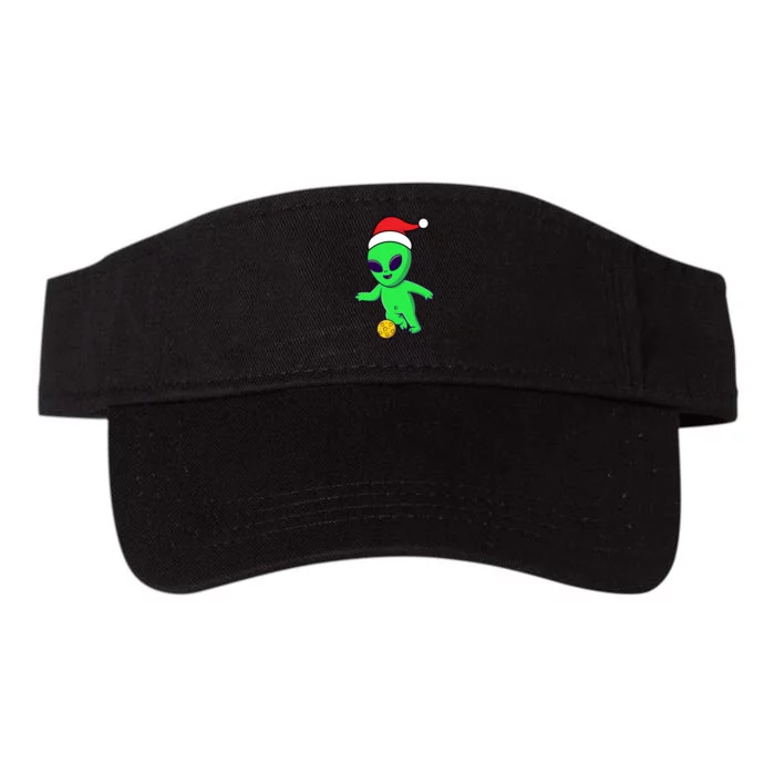 Cute Alien Santa Claus Soccer Valucap Bio-Washed Visor