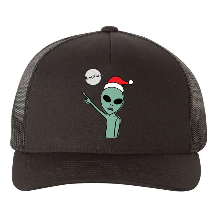 Cute Alien Santa Claus Yupoong Adult 5-Panel Trucker Hat