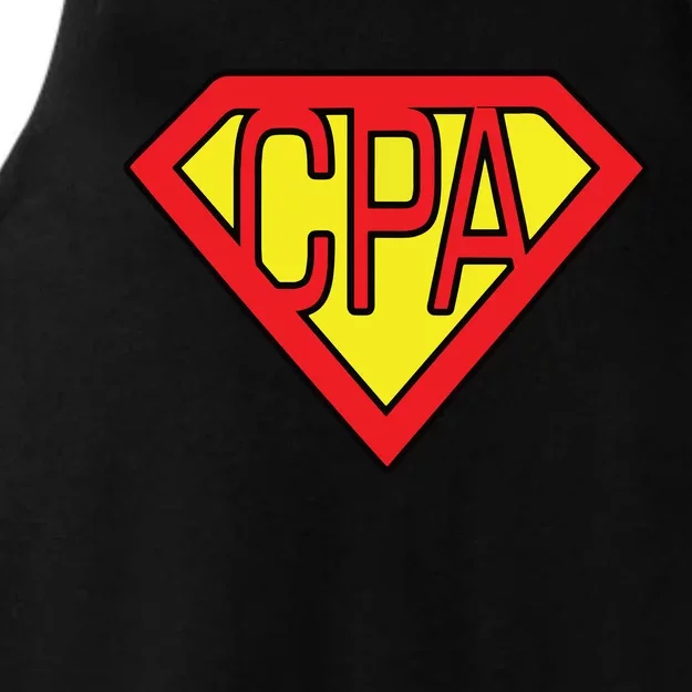 CPA Accountant Superhero T Ladies Tri-Blend Wicking Tank