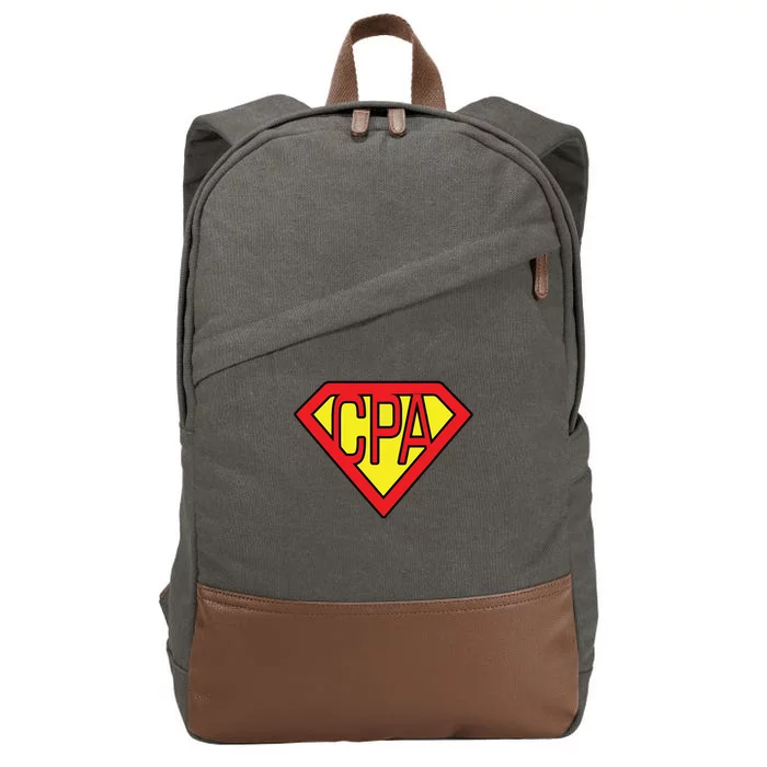 CPA Accountant Superhero T Cotton Canvas Backpack