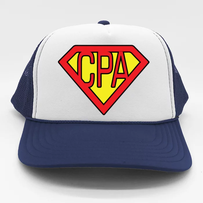 CPA Accountant Superhero T Trucker Hat