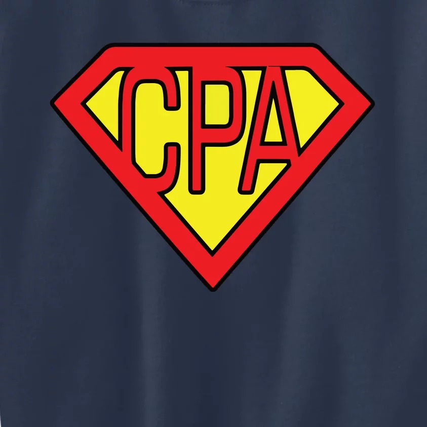 CPA Accountant Superhero T Kids Sweatshirt