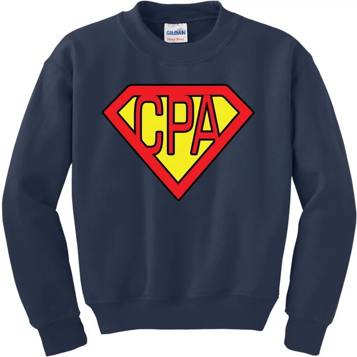 CPA Accountant Superhero T Kids Sweatshirt