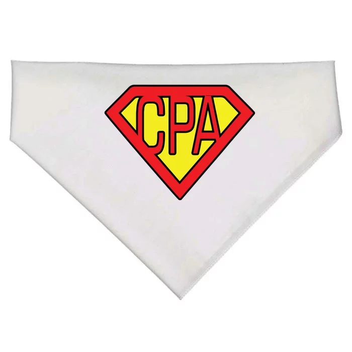 CPA Accountant Superhero T USA-Made Doggie Bandana