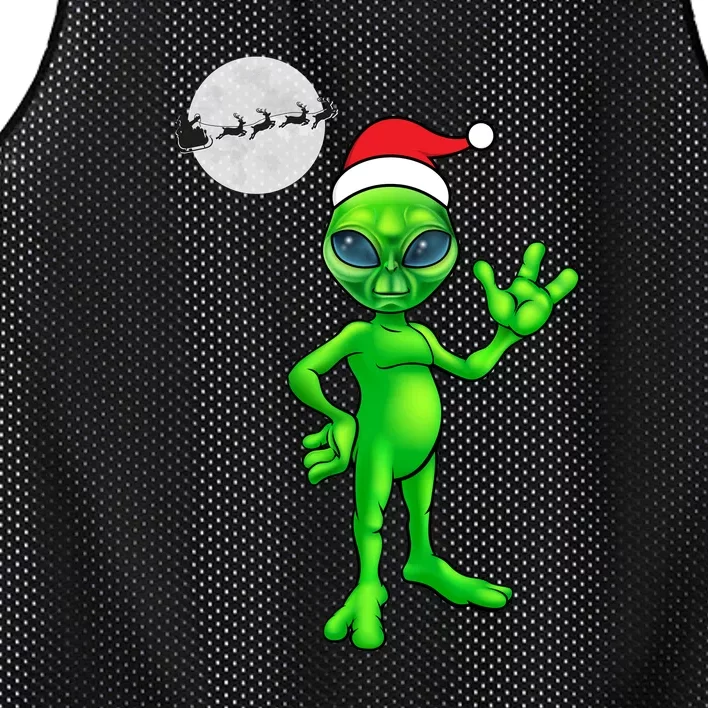 Cute Alien Santa Claus Mesh Reversible Basketball Jersey Tank