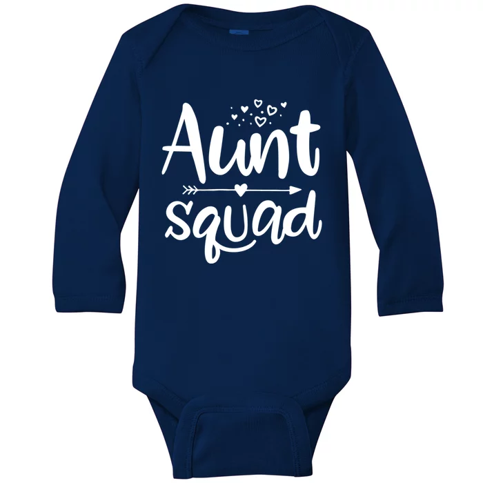 Cute Aunt Squad Great Gift Auntie Gift Baby Long Sleeve Bodysuit