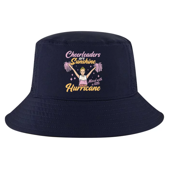 Cheerleaders Are Sunshine Mixed With Little Hurricane Cute Gift Cool Comfort Performance Bucket Hat