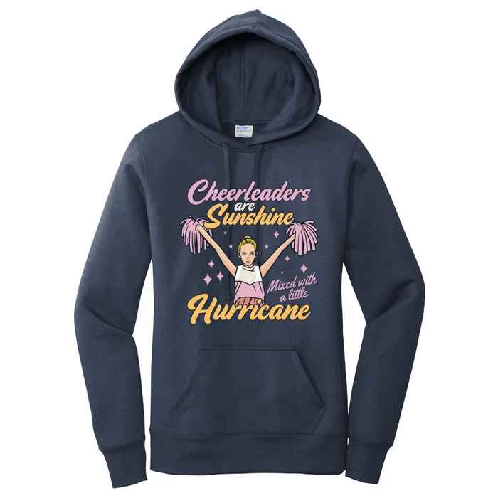 Cheerleaders Are Sunshine Mixed With Little Hurricane Cute Gift Women's Pullover Hoodie