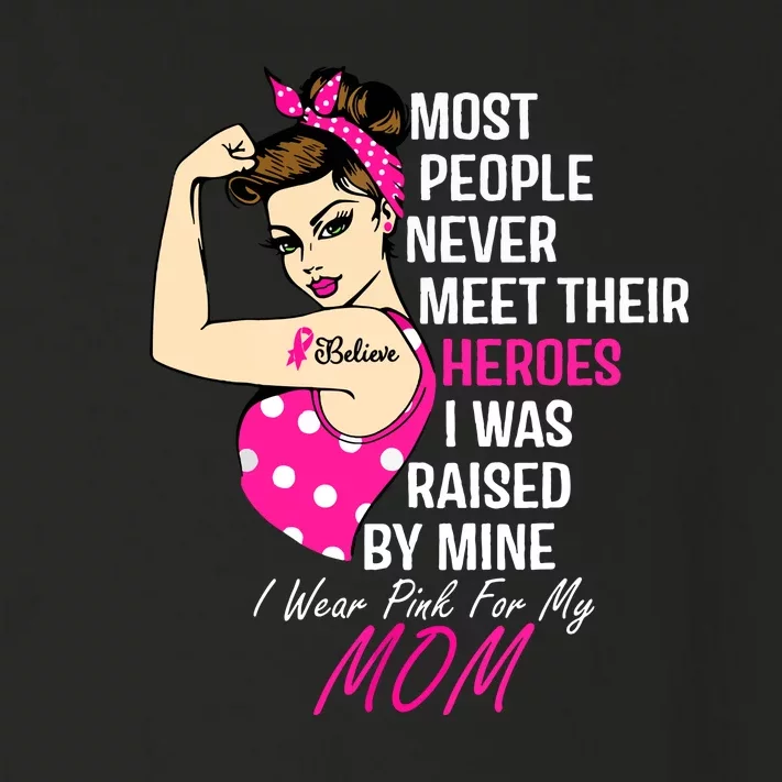 Cancer Awareness Support Mom I Wear Pink For My Mom Gift Toddler Long Sleeve Shirt