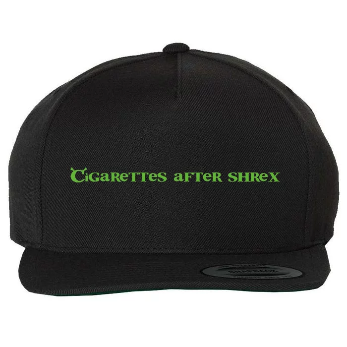 Cigarettes After Shrex Funny Ogre Slogan Wool Snapback Cap