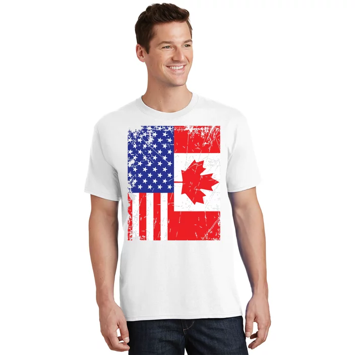 Canadian American Shirts USA Canada Flag 4th Of July T-Shirt