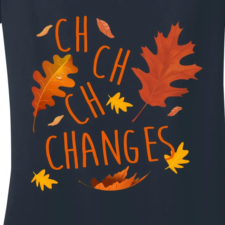 Changes Autumn Season Women's V-Neck T-Shirt