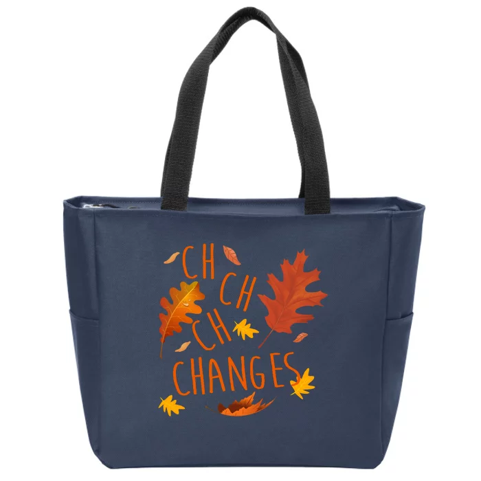 Changes Autumn Season Zip Tote Bag