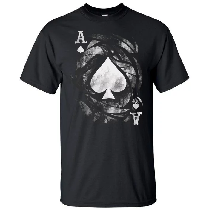 Card Ace Spades Play Playing Tall T-Shirt