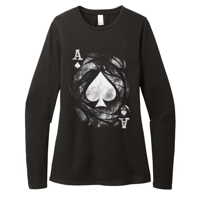 Card Ace Spades Play Playing Womens CVC Long Sleeve Shirt