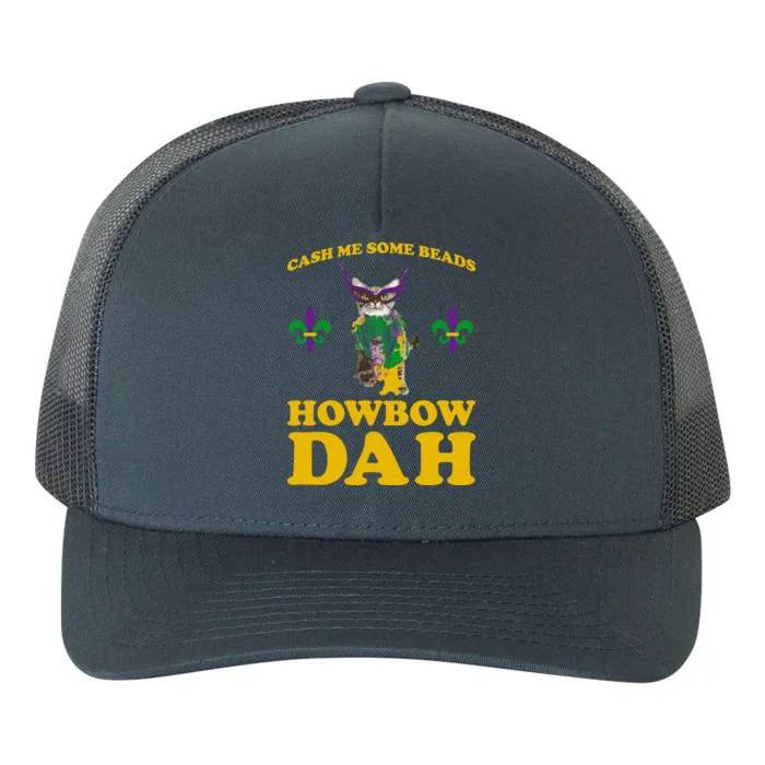 Cash Me Some Beads Howbow Dah Mardi Gras Yupoong Adult 5-Panel Trucker Hat