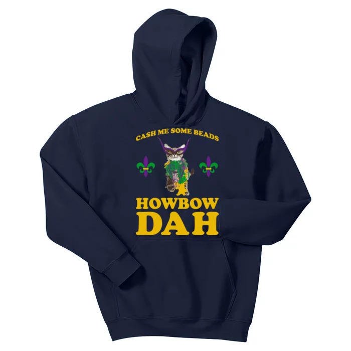 Cash Me Some Beads Howbow Dah Mardi Gras Kids Hoodie