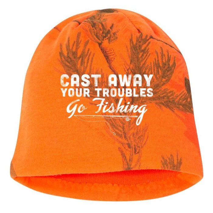 Cast Away Your Troubles Go Fishing Kati - Camo Knit Beanie