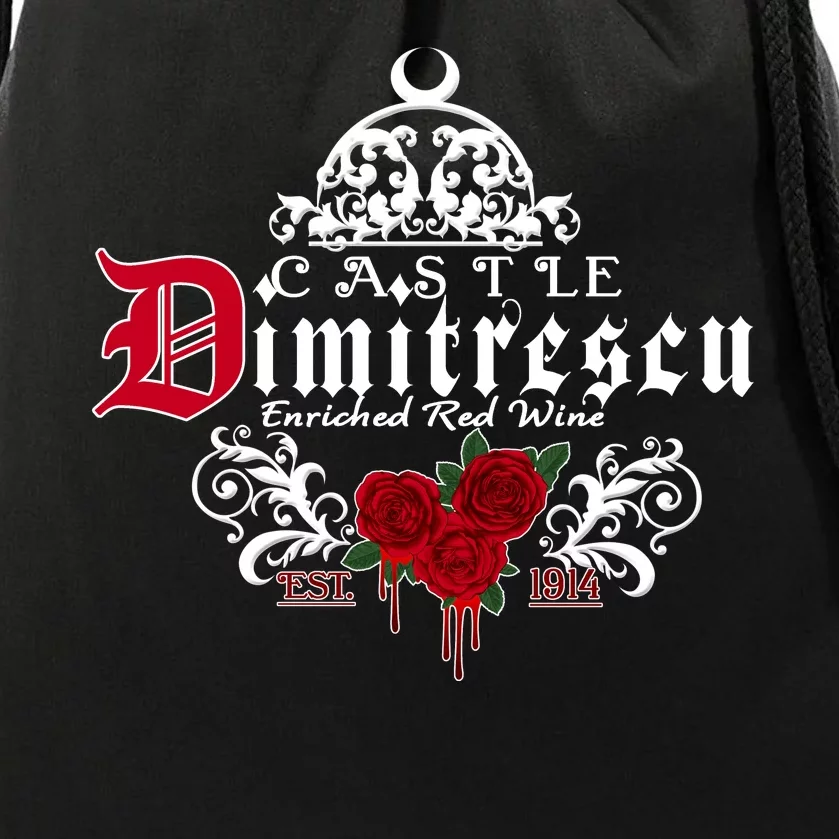 Castle Dimitrescu Village Wine Est 1914 Drawstring Bag