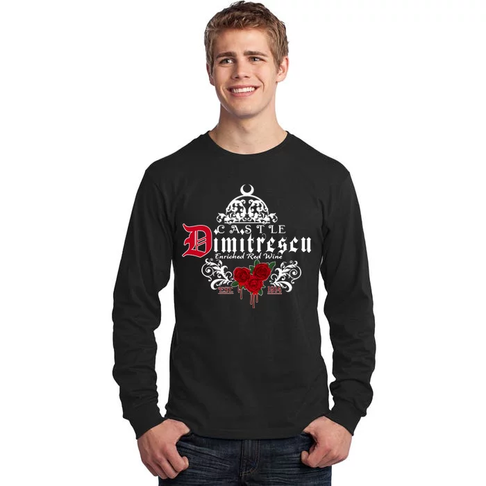 Castle Dimitrescu Village Wine Est 1914 Tall Long Sleeve T-Shirt