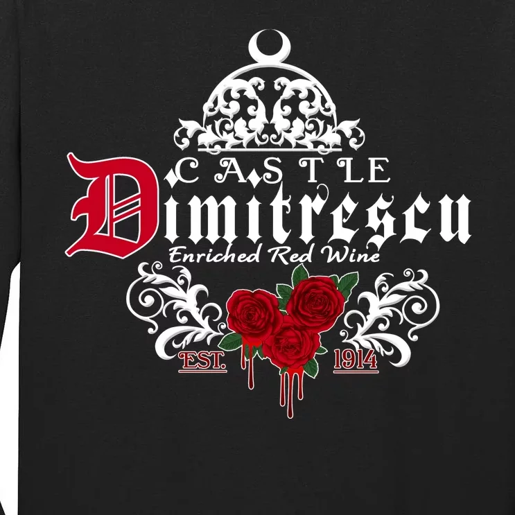 Castle Dimitrescu Village Wine Est 1914 Tall Long Sleeve T-Shirt